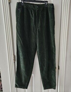 Kenzo Dark Forest Green Corduroy Men’s Pants, Sz XL, NWT, MSRP $300-$500+